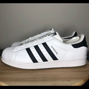 Adidas Superstar “White/Black” Mens Size 13 (B49794) Leather Gumsole